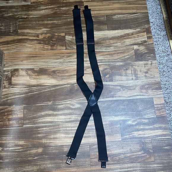 Vintage Harley Davidson Motorcycle Black Orange Logo / Elastic Suspenders - Picture 10 of 10